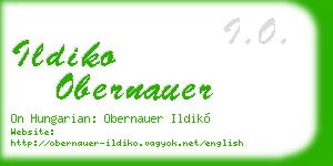 ildiko obernauer business card